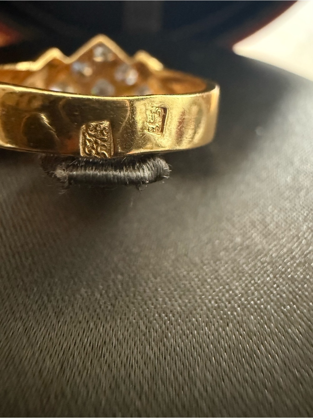 Rare 21k Solid Gold Vintage Dubai Geometric Star Cluster Ring Size 7.75 - 4.20g - Picture 9 of 12